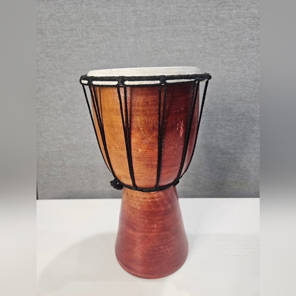Bongo Drum. Leather skin top & wood music instrument. Drums Percussion Band - Picture 2 of 9